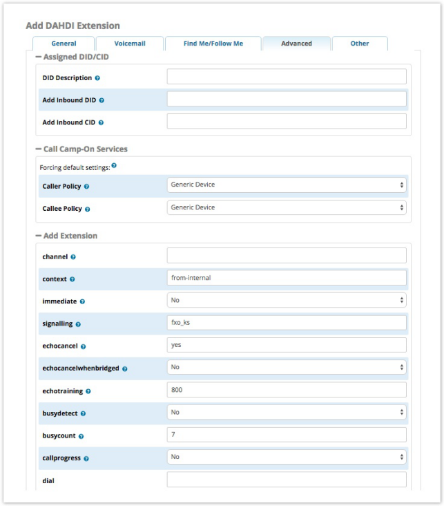 Add dahdi extension Add dahdi extension