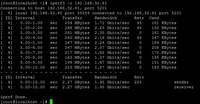 Запуск сервера iperf