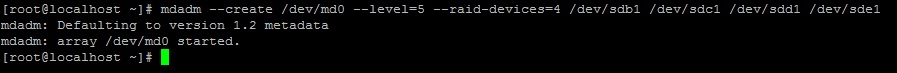 Создание RAID5 массива