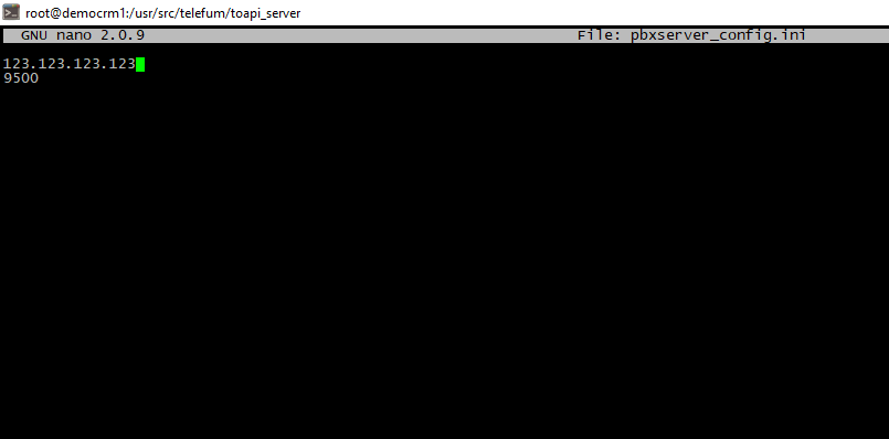 Настройка файла pbxserver_config